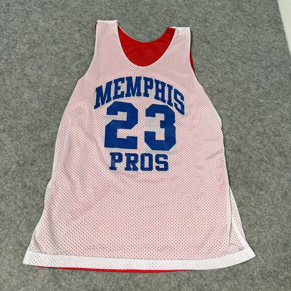 Memphis Pros #23 Men's Reversible Breathable Red/White/Blue Jersey ￼ - Picture 3 of 7
